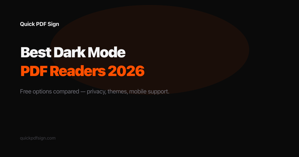 Best Dark Mode PDF Readers in 2026 (Free Options Compared)