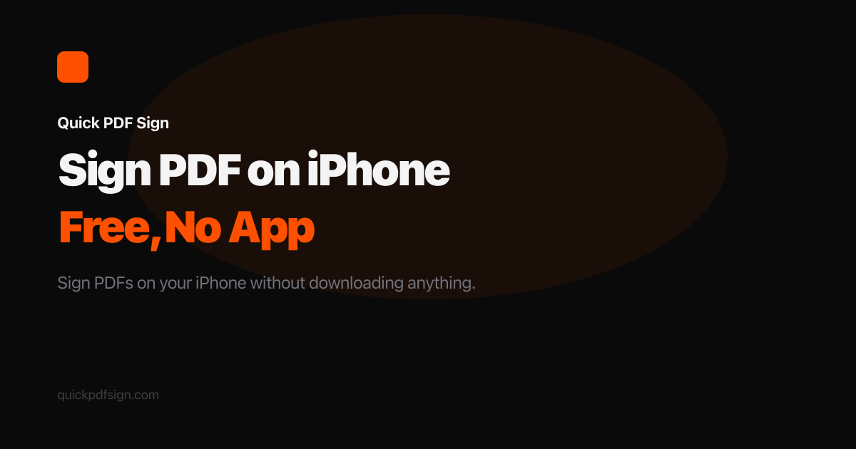 How to Sign a PDF on iPhone for Free (No App Needed)