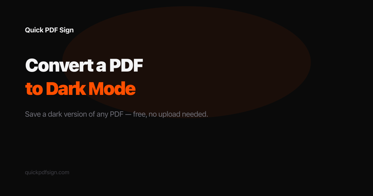 How to Convert a PDF to Dark Mode and Save It