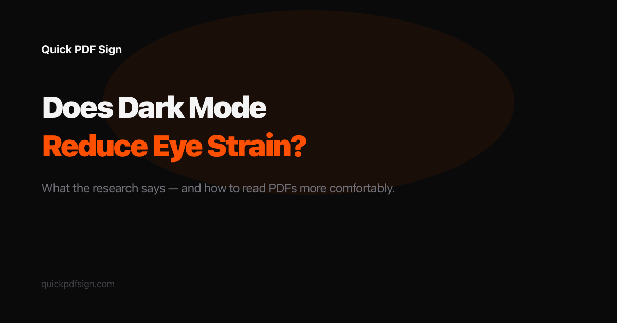 Does Dark Mode Reduce Eye Strain When Reading PDFs?