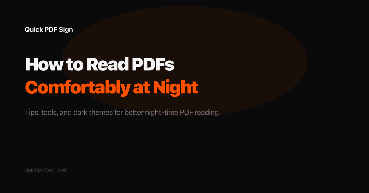 How to Read PDFs Comfortably at Night (Without Ruining Your Sleep)