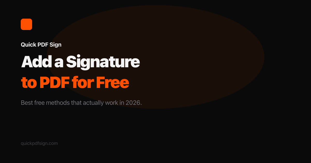 How to Add a Signature to a PDF for Free