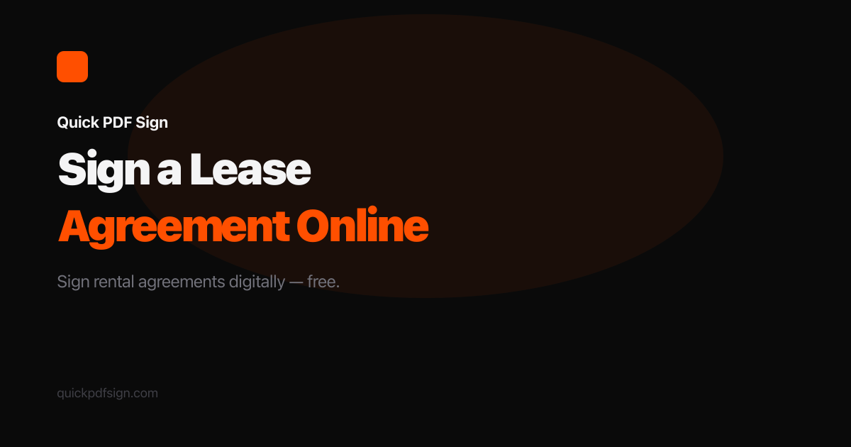 How to Sign a Lease Agreement Online (Free)