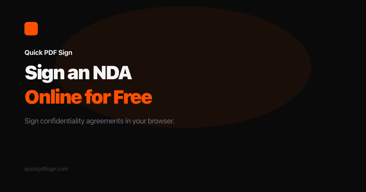 How to Sign an NDA Online for Free