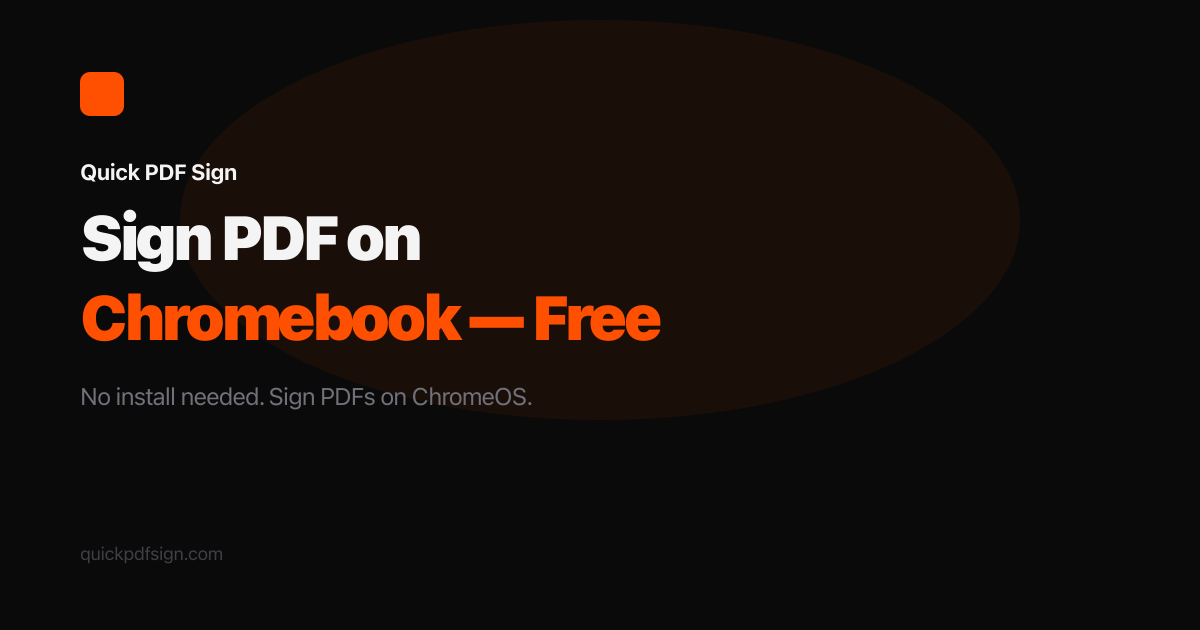 How to Sign a PDF on a Chromebook (Free)