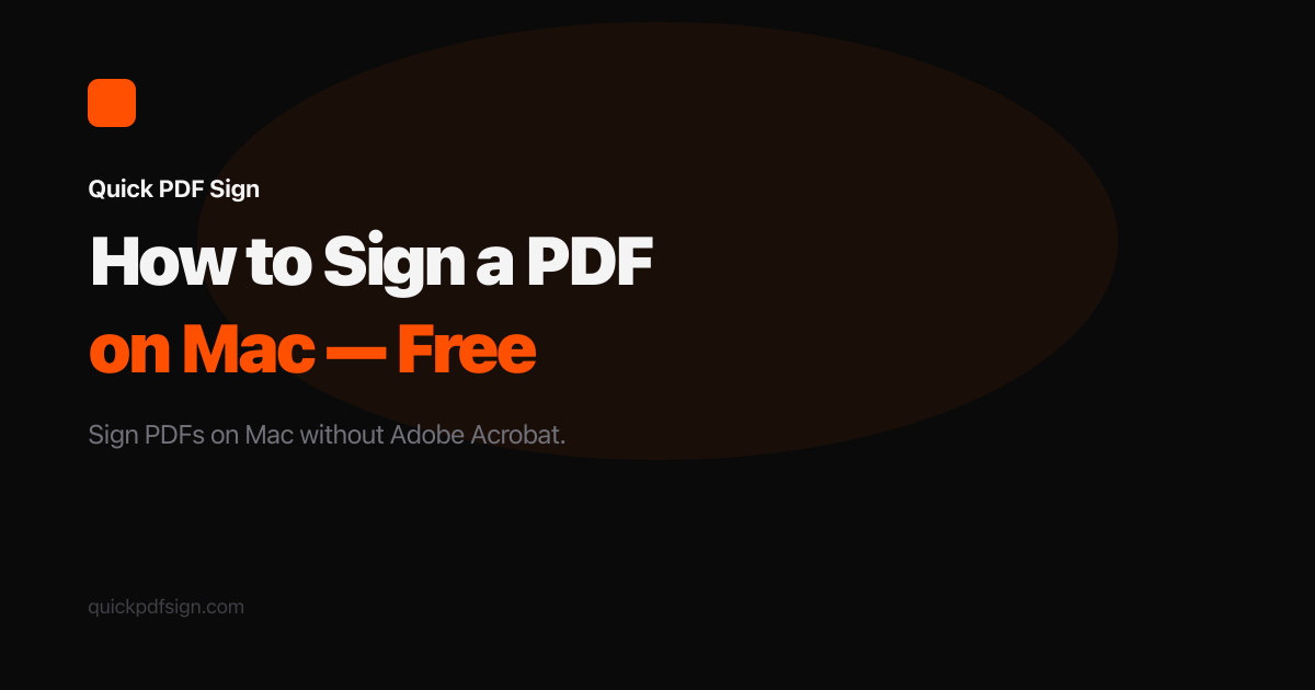 How to Sign a PDF on Mac — 3 Free Methods